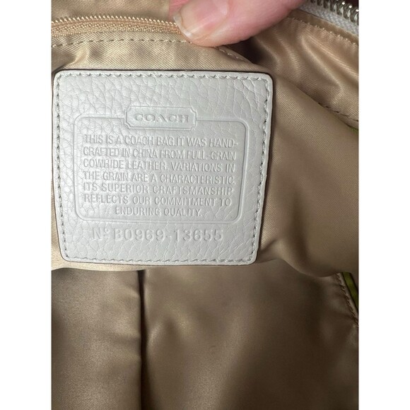 Coach Ali Leather Top Handle Cream /White Hobo Hand Shoulder Bag 42732 T21 - Picture 15 of 15